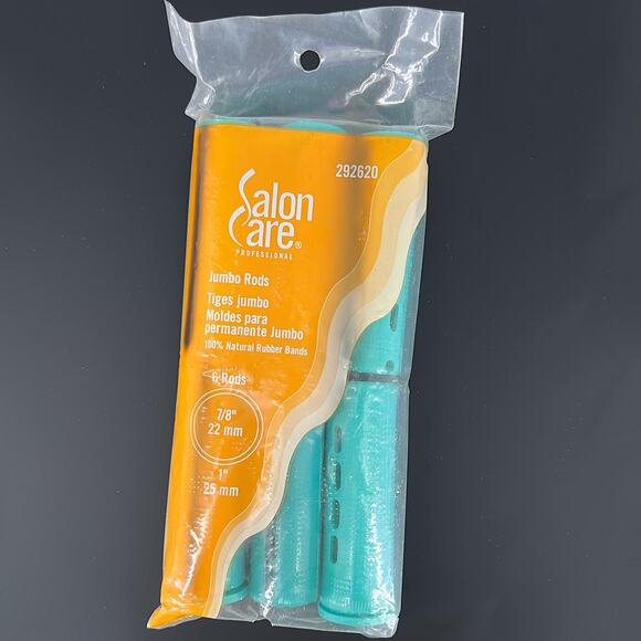 Salon Care Cold Wave Perm Rods New Factory Sealed lot Vintage - NOS Orange Blue - Picture 9 of 12